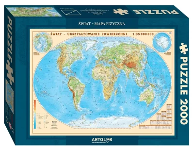 ArtGlob 2000 - Świat fizyczny mapa 1:35 000 000