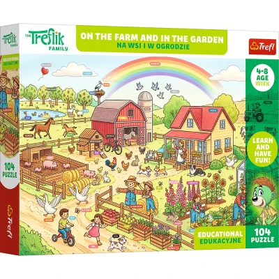 Trefl 104 Edukacyjne - Na wsi i w ogrodzie / On the farm and in the garden