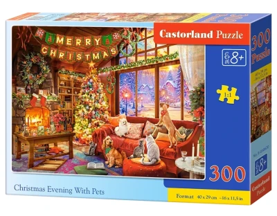 Castorland 300 - Christmas Evening With Pets