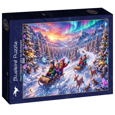 Bluebird Puzzle 500 - A Magical Winter in the Mountains
