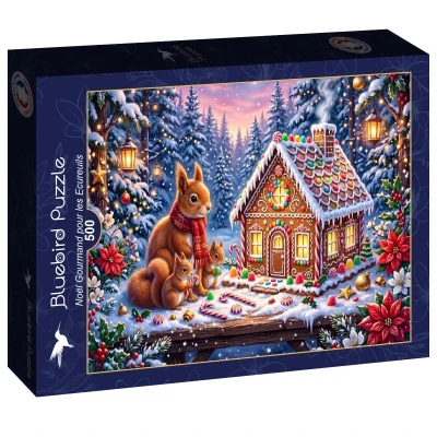 Bluebird Puzzle 500 - A Gourmet Christmas for the Squirrels