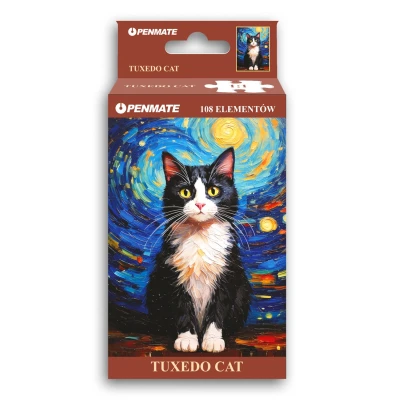 Penmate 108 Mini - Starry Night, Tuxedo Cat