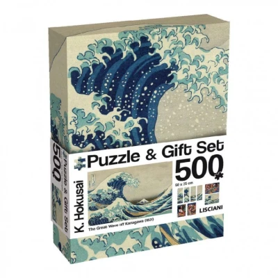 Lisciani 500 - Puzzle & Gift Set Art K. Hokusai & The Grat Wave