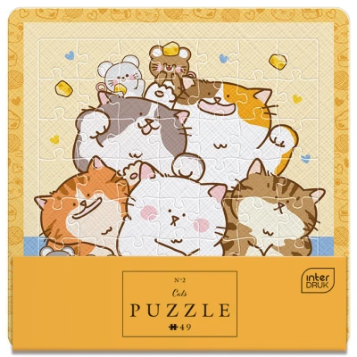 Interdruk 49 Puzzle w ramce, Cute 2 Cats