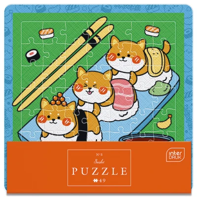 Interdruk 49 Puzzle w ramce, Cute 3 Sushi