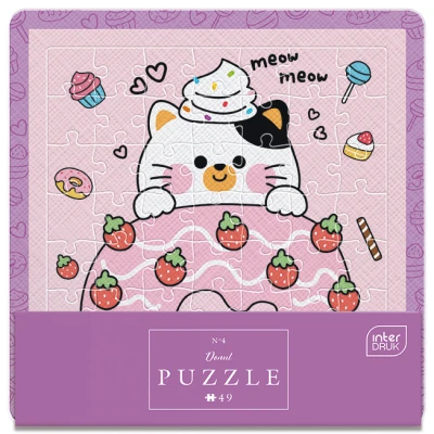 Interdruk 49 Puzzle w ramce, Cute 4 Donut