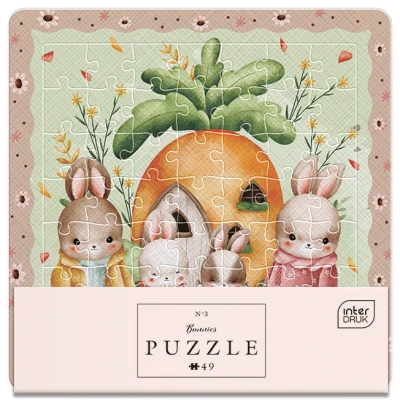 Interdruk 49 Puzzle w ramce,  Friends 3 Bunnies