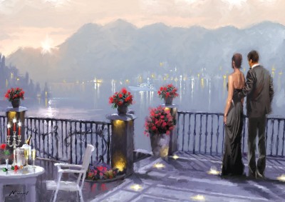 Art Puzzle 1000 - Lake Cafe