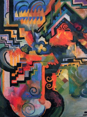 Grafika 2000 - August Macke: Colorful composition, 1912