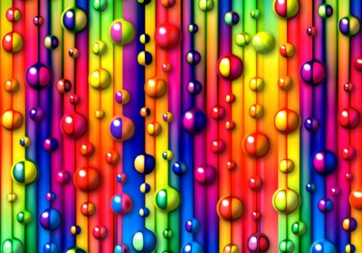Grafika 1000 - Multicolored Bubbles (Wielokolorowe bąbelki)