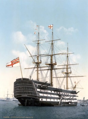 Grafika 2000 - HMS Victory in Portsmouth, 1900 (HMS Victory w Portsmouth)