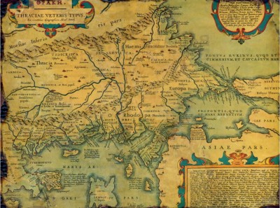Grafika 2000 - Map of Ancient Thrace indicating Province of Europe, 4th Century (Mapa starożytnej Tracji wskazująca prowincję Europy)