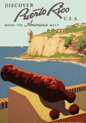 Grafika 1000 - Promotion Poster for Tourism in Puerto Rico, 1936-1940 (Plakat promocyjny turystyki w Puerto Rico)