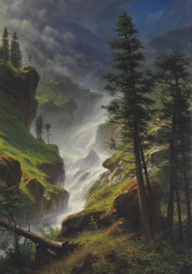 Grafika 1000 - Albert Bierstadt : Chute d'Eau dans les Rocheuses, 1898