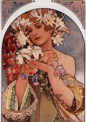 Grafika 1000 - Alfons Mucha : The Flower, 1897 ( Alfons Mucha: Kwiat )