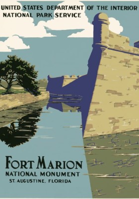 Grafika 1000 - Poster for the Fort Marion National Monument, 1938 ( Plakat pomnika narodowego Fort Marion )