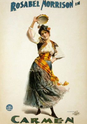 Grafika 1000 - Poster for an American staging of Carmen de Bize, 1896 ( Plakat do amerykańskiej inscenizacji Carmen de Bize )