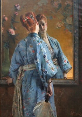 Grafika 1000 - Alfred Stevens: The Japanese Parisian, 1872 ( Japońska paryżanka )