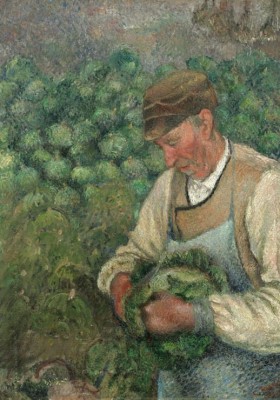 Grafika 1000 - Camille Pissarro : Le Jardinier - Vieux Paysan avec Chou, 1883-1895