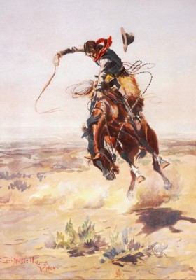 Grafika 1000 - Charles Marion Russell : A bad Hoss, 1904