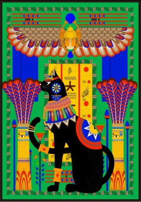 Grafika 1000 - Egyptian cat 2 (Kot egipski)