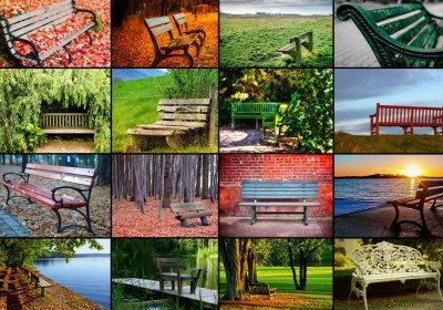 Grafika 1000 - Collage - Bancs (Ławki)