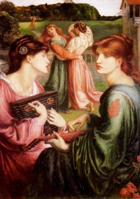 Grafika 1000 - Dante Gabriel Rossetti : The Boudoir in the Prairie, 1872