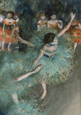 Grafika 1000 - Edgar Degas : Rocking dancer (Danseuse verte), 1877-1879 (Tancerz rockowy / Zielony tancerz))