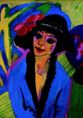 Grafika 1000 - Ernst Ludwig Kirchner : Portrait Gerda, 1914 (Portret Gerda)