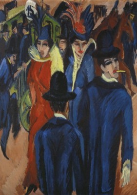 Grafika 1000 - Ernst Ludwig Kirchner : Street scene in Berlin, 1913 (Scena uliczna w Berlinie)