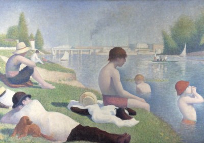 Grafika 1000 - Georges Seurat : A swim in AsniĂ¨res, 1884 (Pływanie w AsniĂ¨res)