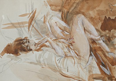 Grafika 1000 - Giovanni Boldini : Reclining Lady (Leżąca Pani)