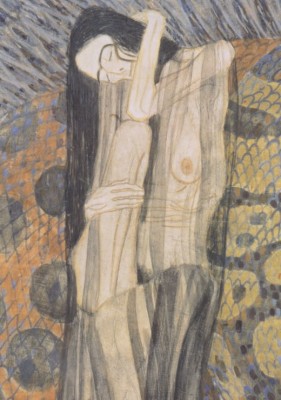 Grafika 1000 - Gustav Klimt : Beethoven's Frieze (detail), 1902