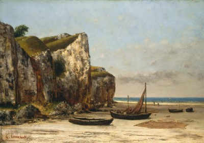 Grafika 1000 - Gustave Courbet: Normandy beach, 1872-1875 (Plaża w Normandii)