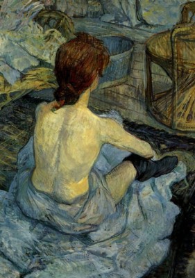 Grafika 1000 - Henri de Toulouse-Lautrec : Woman at her toilet, 1889 (Kobieta w jej toalecie)
