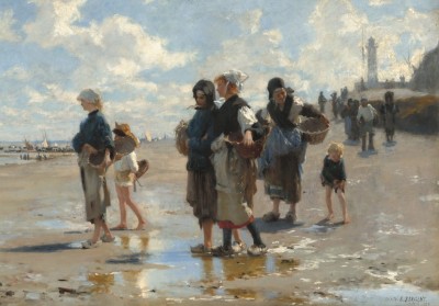 Grafika 1000 - John Singer Sargent : In Road For Fishing, 1878 (W drodze do wędkowania)