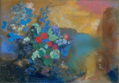 Grafika 1000 - Odilon Redon : Ophelia among the Flowers, 1905-1908 (Ofelia wśród kwiatów)