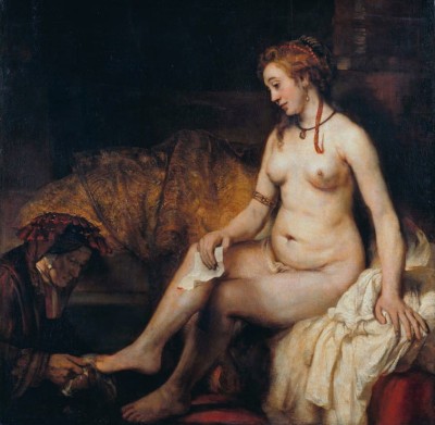 Grafika 1500 - Rembrandt - Bathsheba at Her Bath, 1654