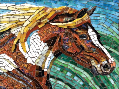 SunsOut 1000 - Cynthie Fisher - Stained Glass Horse